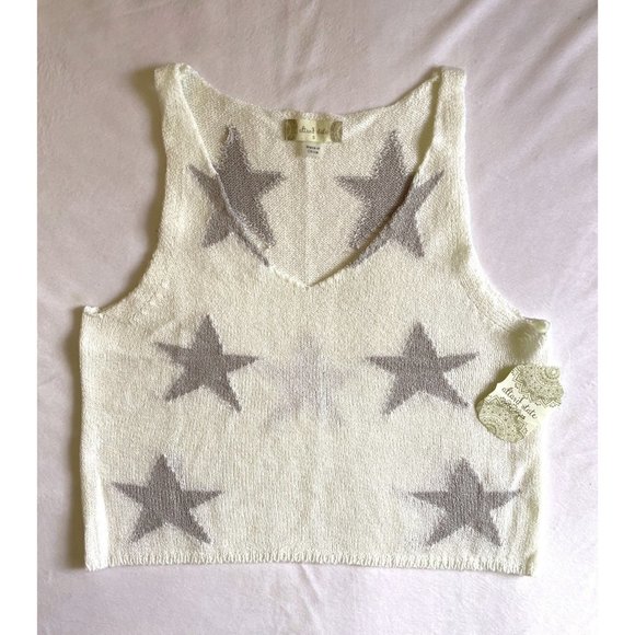 Altar'd State Cream Tank Top Knit Sweater Size S - Picture 1 of 12